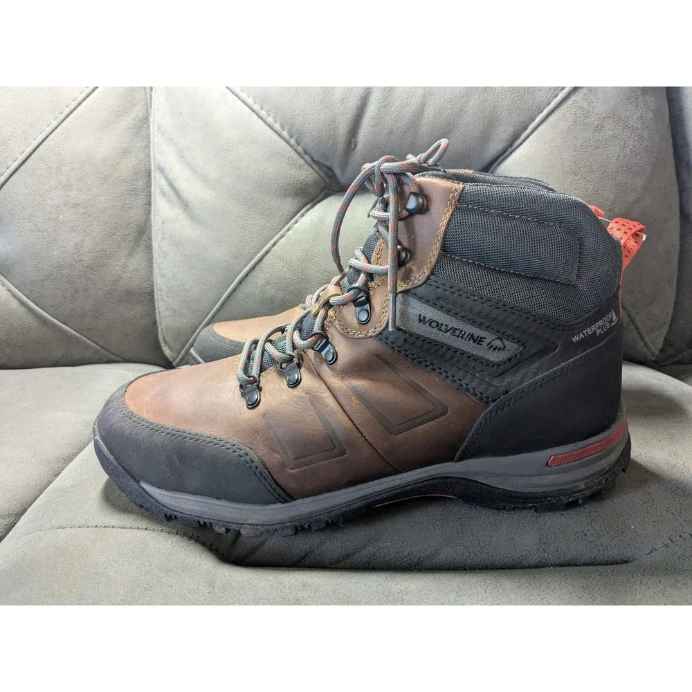 Wolverine Rev NXT Waterproof Plus Leather Work Boots Brown/Black Mens 14 W231044